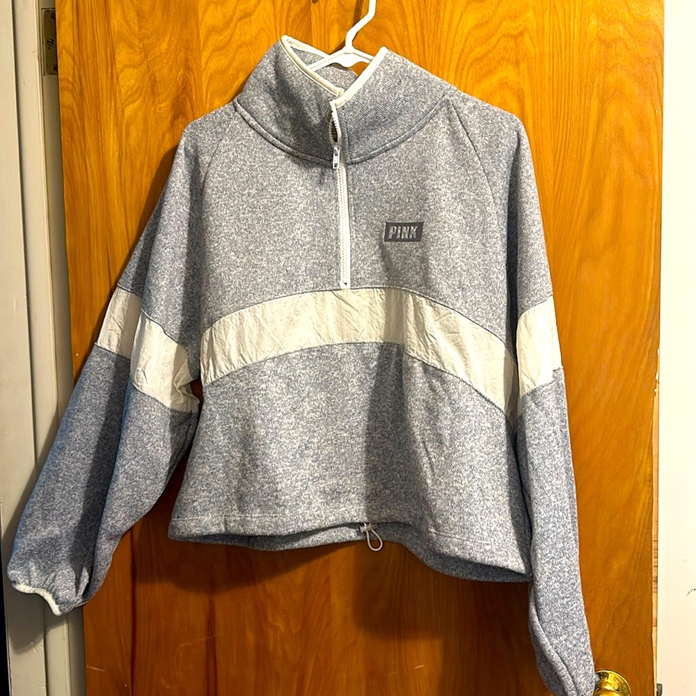 Pink pull over half zip
